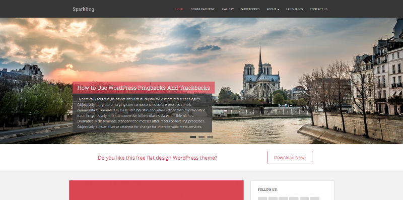 FireShot Screen Capture #003 - 'Sparkling - Free flat design WordPress theme developed using Bootstrap 3 and is well suited for blogs, portfolio, design, photography and other creative websites' - colorlib_com_sparkli